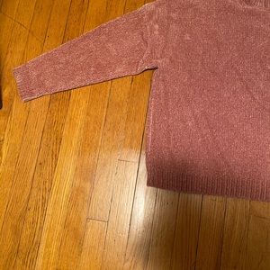 Pink long chenille sweater